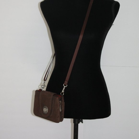 Baggallini Small Crossbody Brown with Animal Print - Picture 4 of 10